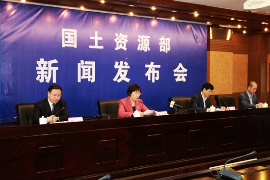 国土资源部地质灾害防治工作新闻发布会主席台